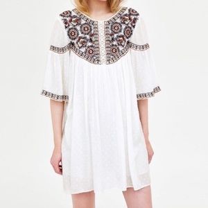 Zara Plumetis Boho Dress